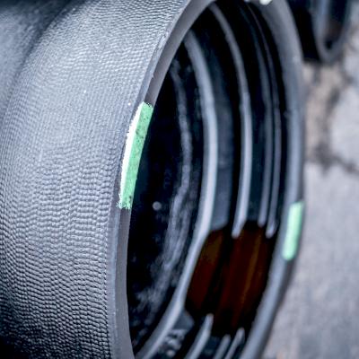 Ductile iron pipe markings.