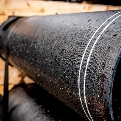 Spigot Stripes on Ductile Iron Pipe