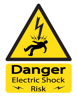 Danger: electric shock risk