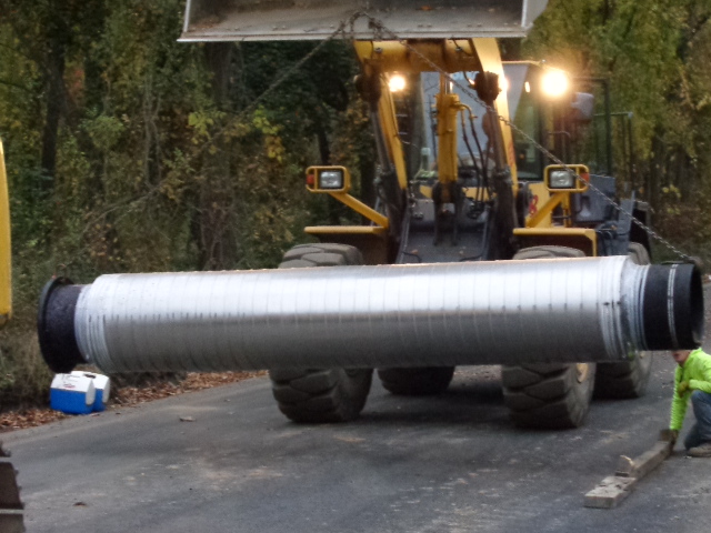 TRANSPORT PIPE TO STAGING AREA