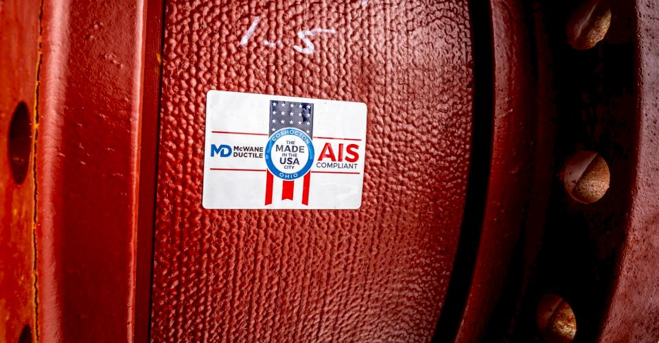 McWane Ductile iron pipe and flanges are proudly made in the U.S.A.