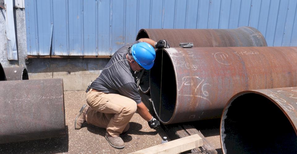 Measure the Outside Diameter of the pipe.