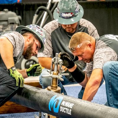 A team competes during the Tapping Contest held at ACE18 in Las Vegas.