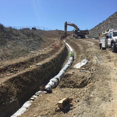 Cut sections in use during the San Elijo Hills waterline project.