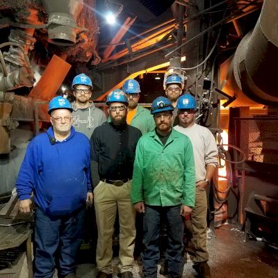 Pictured: McWane Ductile-Ohio's Terry Crozier, Cortes Poland, Jim Wright, Nick Garrett, Anthony West, Jim Finton, Jan Ickes. 2017 P2C 1st Place Winners for Cupola Bottom Drop.