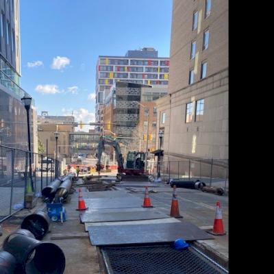 DI pipe installation project jobsite in Baltimore, MD.