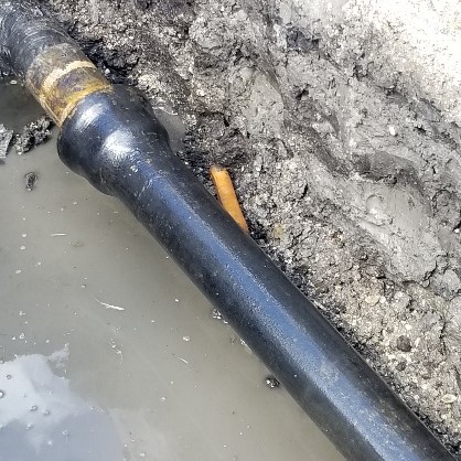 This Ductile iron pipe was recently unearthed after 60 years, V-Bio polywrap removed, and shows no signs of corrosion.