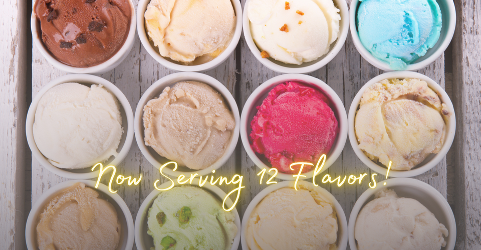 12 flavors of ice cream