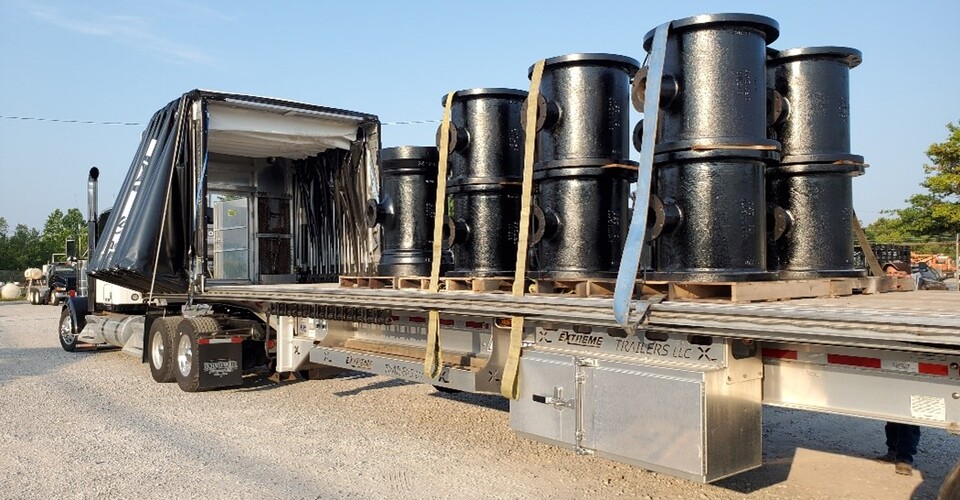 Ductile pipes on semi truck