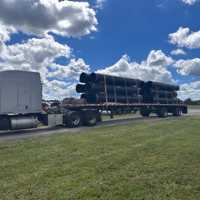 Ensure you have ample space, clear of traffic and overhead obstructions before unloading.