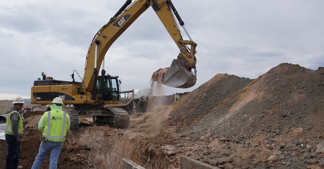 The pipe trench must be prepared properly and DI pipe installed with proper cover.