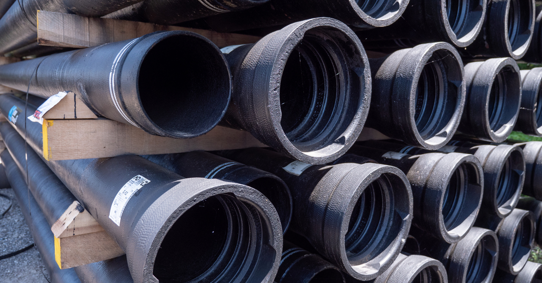 A stack of TR Flex pipe.