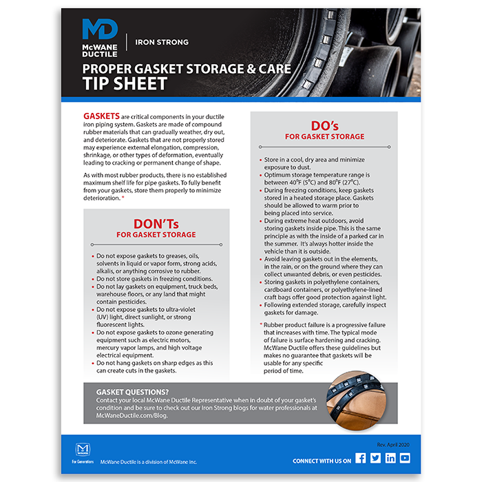 Why Doesn’t McWane Ductile Make Large Diameter Locking Gaskets?