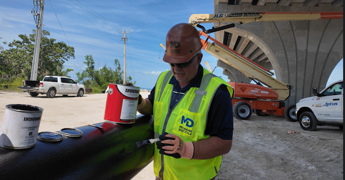 Apply the mixed material with a brush