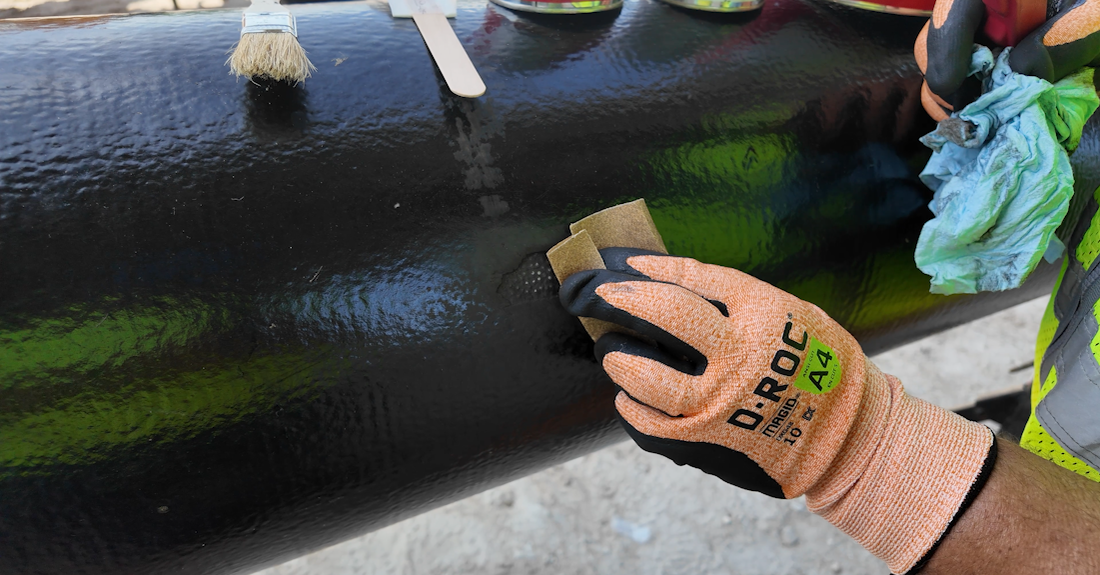 Rough the surrounding area with sandpaper.